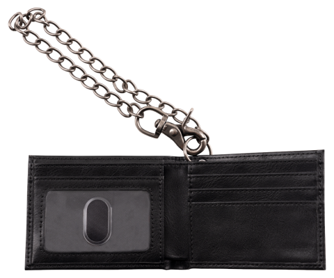 Leather Wallet with Chain