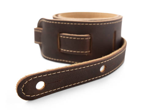 2.5\'\' Leather Guitar Strap w/Suede Back - Chocolate Brown
