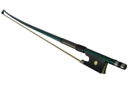 Fiberglass Violin Bow Real Hair Green