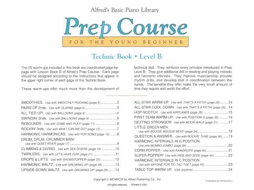 Alfred\'s Basic Piano Prep Course: Technic Book B - Palmer/Manus/Lethco - Piano - Book