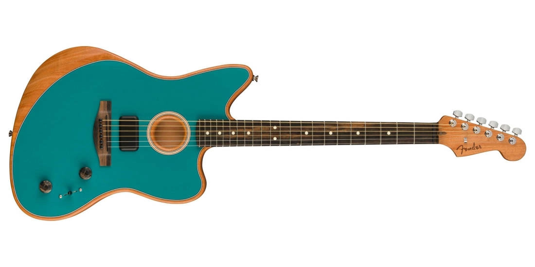 American Acoustasonic Jazzmaster, Ebony Fingerboard - Ocean Turquoise