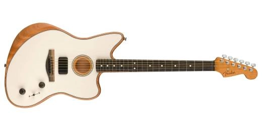 American Acoustasonic Jazzmaster, Ebony Fingerboard - Arctic White