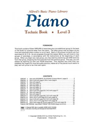 Alfred\'s Basic Piano Library: Technic Book 3 - Palmer/Manus/Lethco - Piano - Book