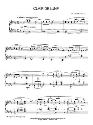 Clair de lune (from Suite Bergamasque) - Debussy/Palmer - Piano - Sheet Music