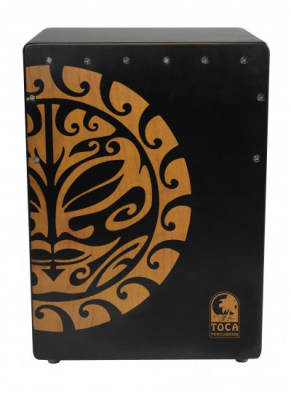 Toca Percussion - Bassport Adjustable 8 String Cajon - Tiger Mask Design