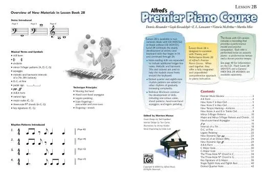 Premier Piano Course, Lesson 2B - Piano - Book