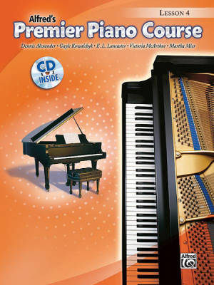 Alfred Publishing - Premier Piano Course, Lesson 4 - Piano - Book/CD