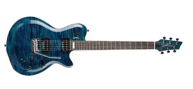 LGXT AAA Flame Maple Electric Guitar w/ vbgse Bag - Trans Blue