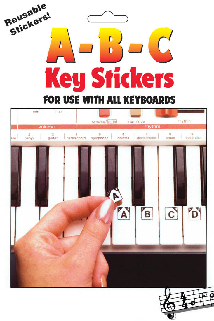 ABC Keyboard Stickers - Piano - Autocollants