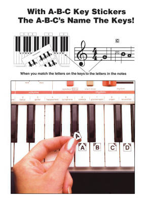 ABC Keyboard Stickers - Piano