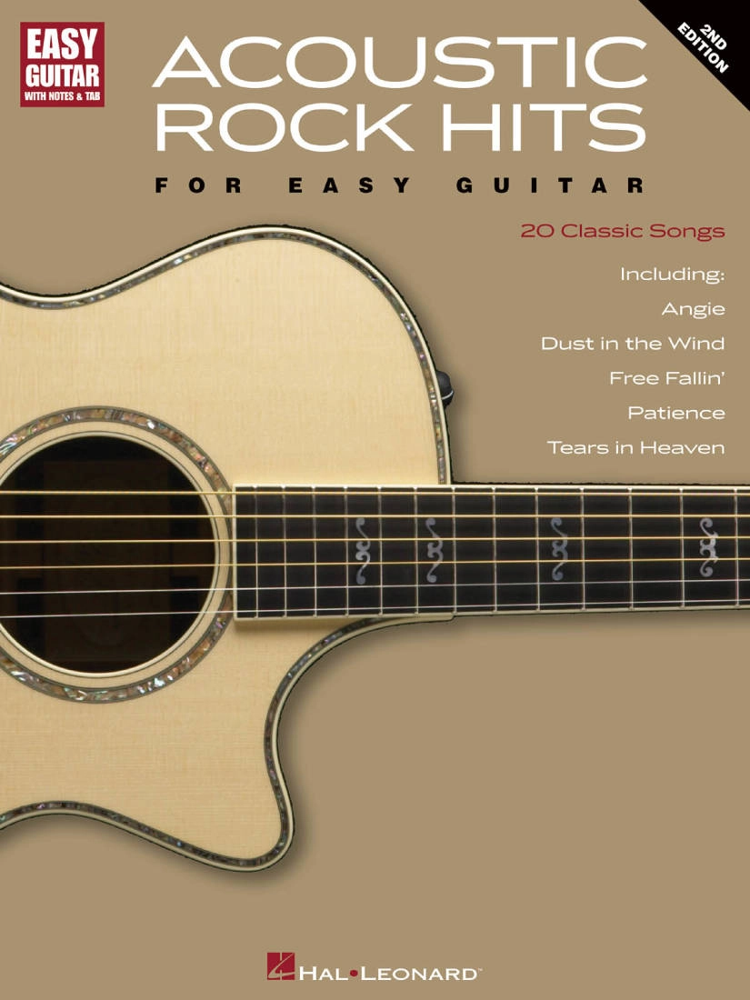 Acoustic Rock Hits for Easy Guitar (2nd Edition) - Easy Guitar TAB - Book