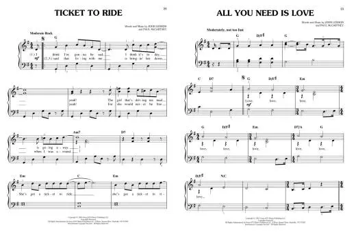 The Beatles 1 - Easy Piano - Book