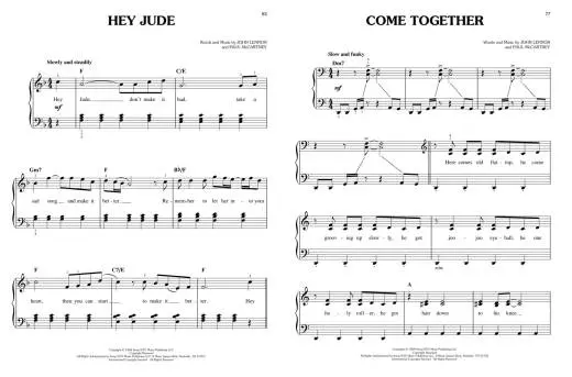 The Beatles 1 - Easy Piano - Book