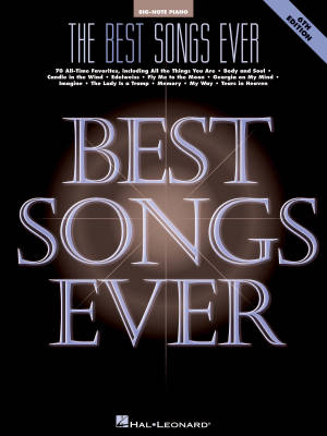 Hal Leonard - The Best Songs Ever (6th Edition) - Big Note Piano - Book