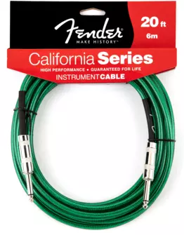 California Instrument Cable - 20 feet - Surf Green