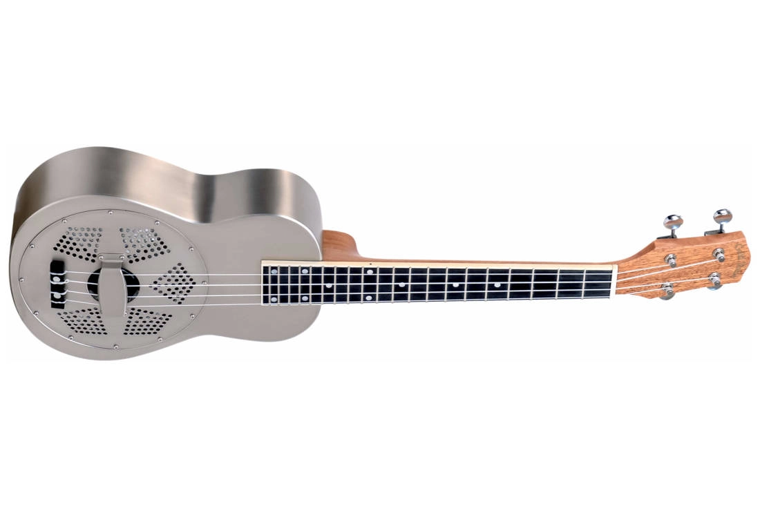 ResoUke Tenor Resonator Ukulele w/Gigbag - Silver