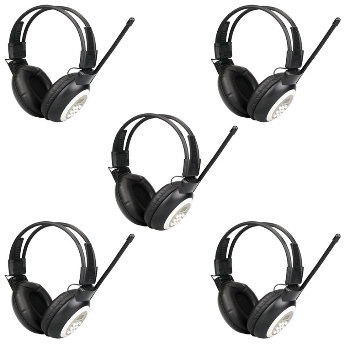 TR101 Headphone FM Radio Receiver w/10 Presets - 5 Pack