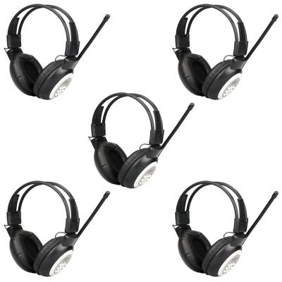 TR101 Headphone FM Radio Receiver w/10 Presets - 5 Pack