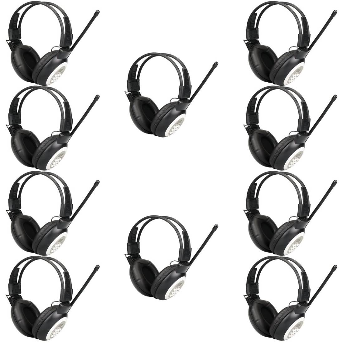 TR101 Headphone FM Radio Receiver w/10 Presets - 10 Pack