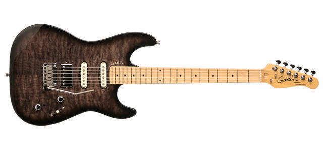 Progression Boutique Electric Guitar - Trans Black Quilt MN