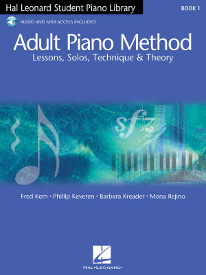 Hal Leonard - Adult Piano Method, Book 1 (Hal Leonard Student Piano Library) - Piano - Livre/Audio en ligne
