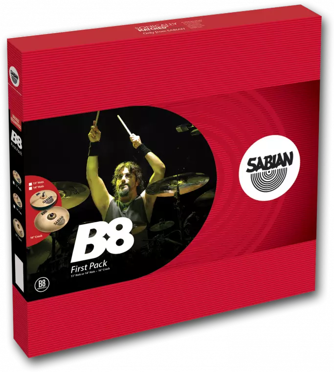 B8 Cymbal First Pack - 13 Inch Hi-Hats Cymbals - 16 Crash Cymbal