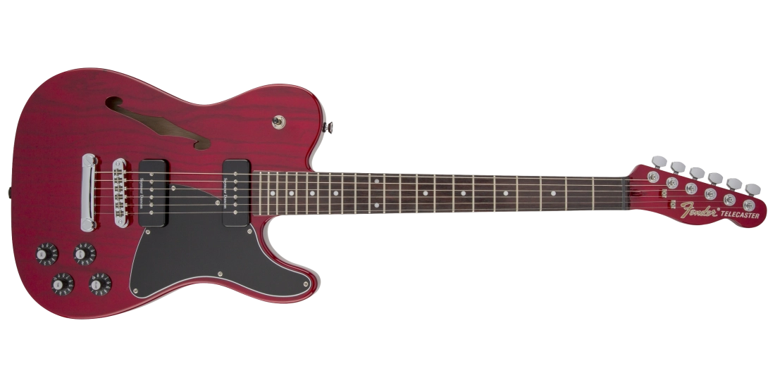 Jim Adkins JA-90 Telecaster Thinline, Laurel Fingerboard - Crimson Red Transparent