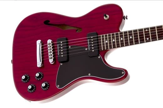 Jim Adkins JA-90 Telecaster Thinline, Laurel Fingerboard - Crimson Red Transparent