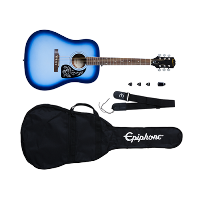 Starling Acoustic Guitar Starter Pack - Starlight Blue