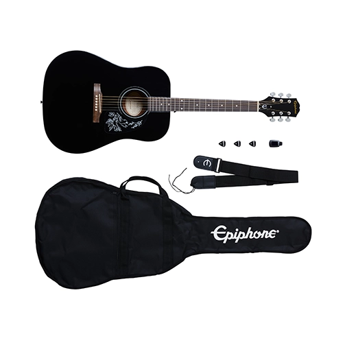 Starling Acoustic Guitar Starter Pack - Ebony