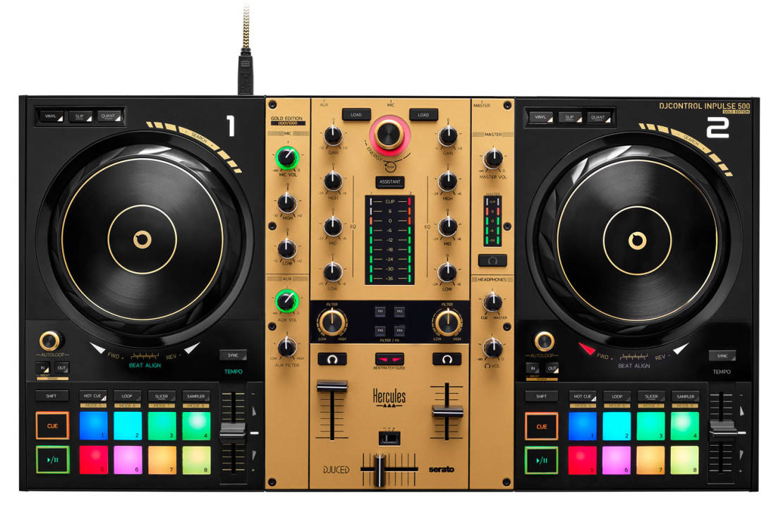 DJControl Inpulse 500 2-Channel DJ Controller with Case - Limited Edition Gold