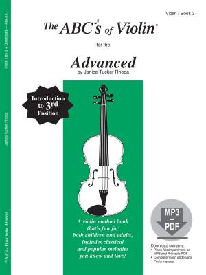 Carl Fischer - The ABCs of Violin for the Advanced, Book 3 - Rhoda - Livre/Media en ligne