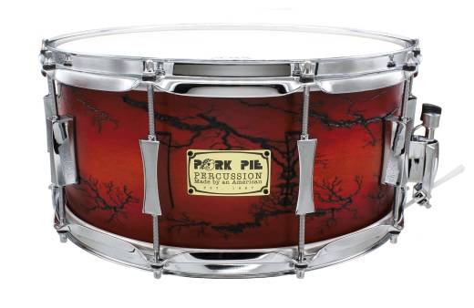 Pork Pie Percussion - 6.5x14 Burnt Graphics Snare Drum