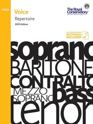RCM Preparatory Voice Repertoire, 2019 Edition - Voice - Book