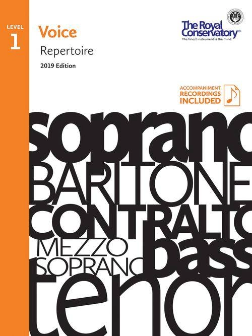RCM Voice Repertoire Level 1, 2019 Edition - Voice - Book