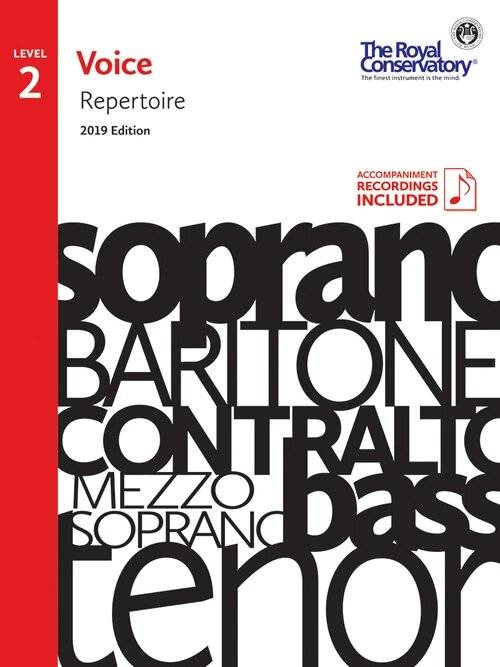 RCM Voice Repertoire Level 2, 2019 Edition - Voice - Book