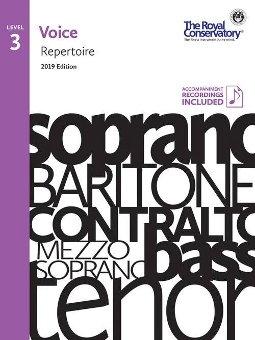 RCM Voice Repertoire Level 3, 2019 Edition - Voice - Book