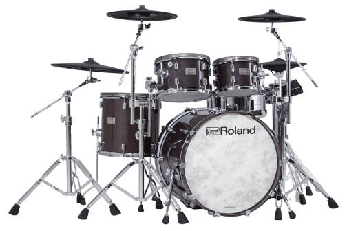 Roland - VAD706 V-Drums Acoustic Design Kit with DW Hardware Pack - Gloss Ebony