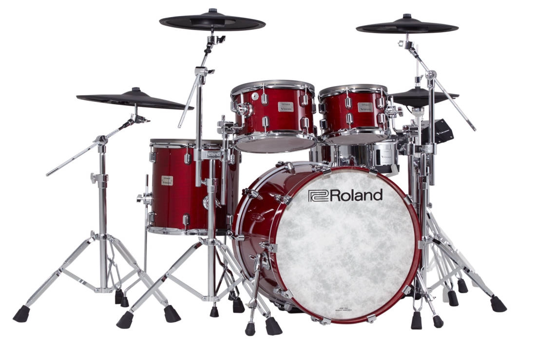 VAD706 V-Drums Acoustic Design Kit with DW Hardware Pack - Gloss Cherry