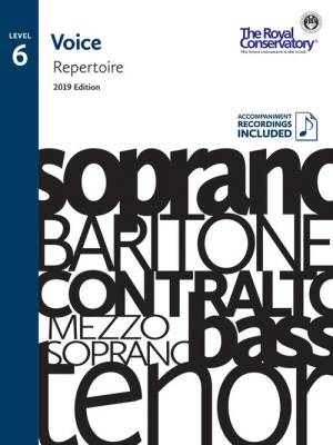RCM Voice Repertoire Level 6, 2019 Edition - Voice - Book