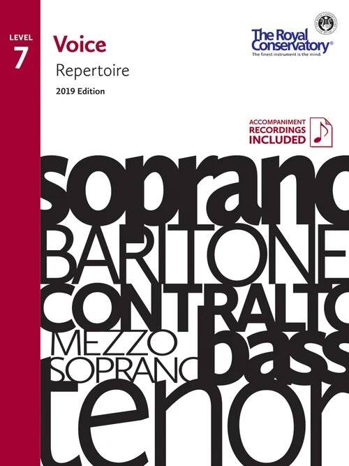 RCM Voice Repertoire Level 7, 2019 Edition - Voice - Book