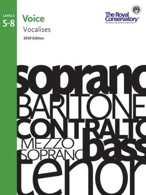 Frederick Harris Music Company - RCM Voice Vocalises Level 5-8, 2019 Edition - Voice - Book