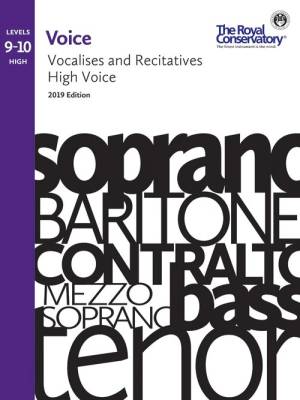 Frederick Harris Music Company - RCM Voice Vocalises and Recitatives 9-10: High Voice, 2019 Edition - Voice - Book