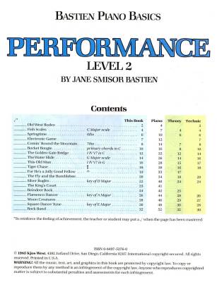 Bastien Piano Basics: Performance, Level 2 - Bastien - Piano - Book
