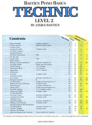 Bastien Piano Basics: Technic, Level 2 - Bastien - Piano - Book