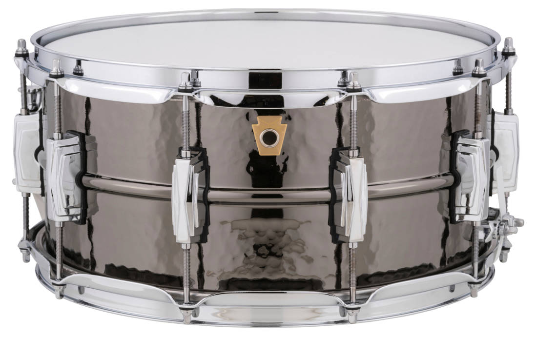Black Beauty Hammered Brass Snare with Imperial Lugs - 6.5x14\'\'