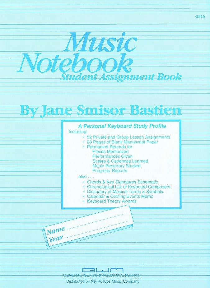 Music Notebook - Bastien - Piano - Book