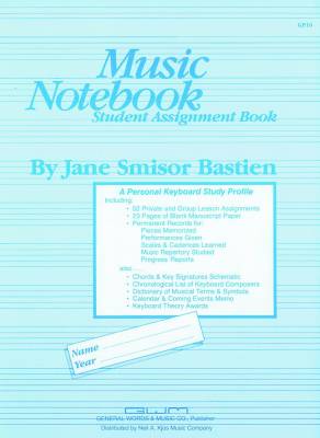 Music Notebook - Bastien - Piano - Book