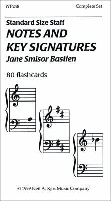 Kjos Music - Notes And Key Signatures-80 Flashcards- Bastien - Cartes
