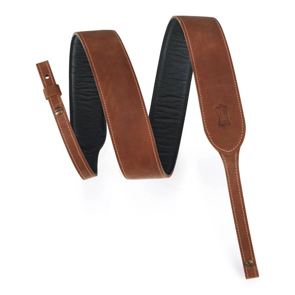 2\'\' Butter Leather Banjo Strap - Brown
